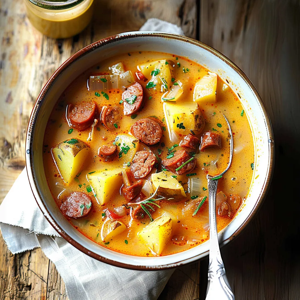 Savory Spanish Potato Soup with Chorizo A Flavor Explosion