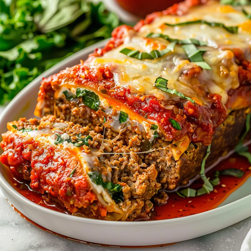 Stuffed Italian Meatloaf