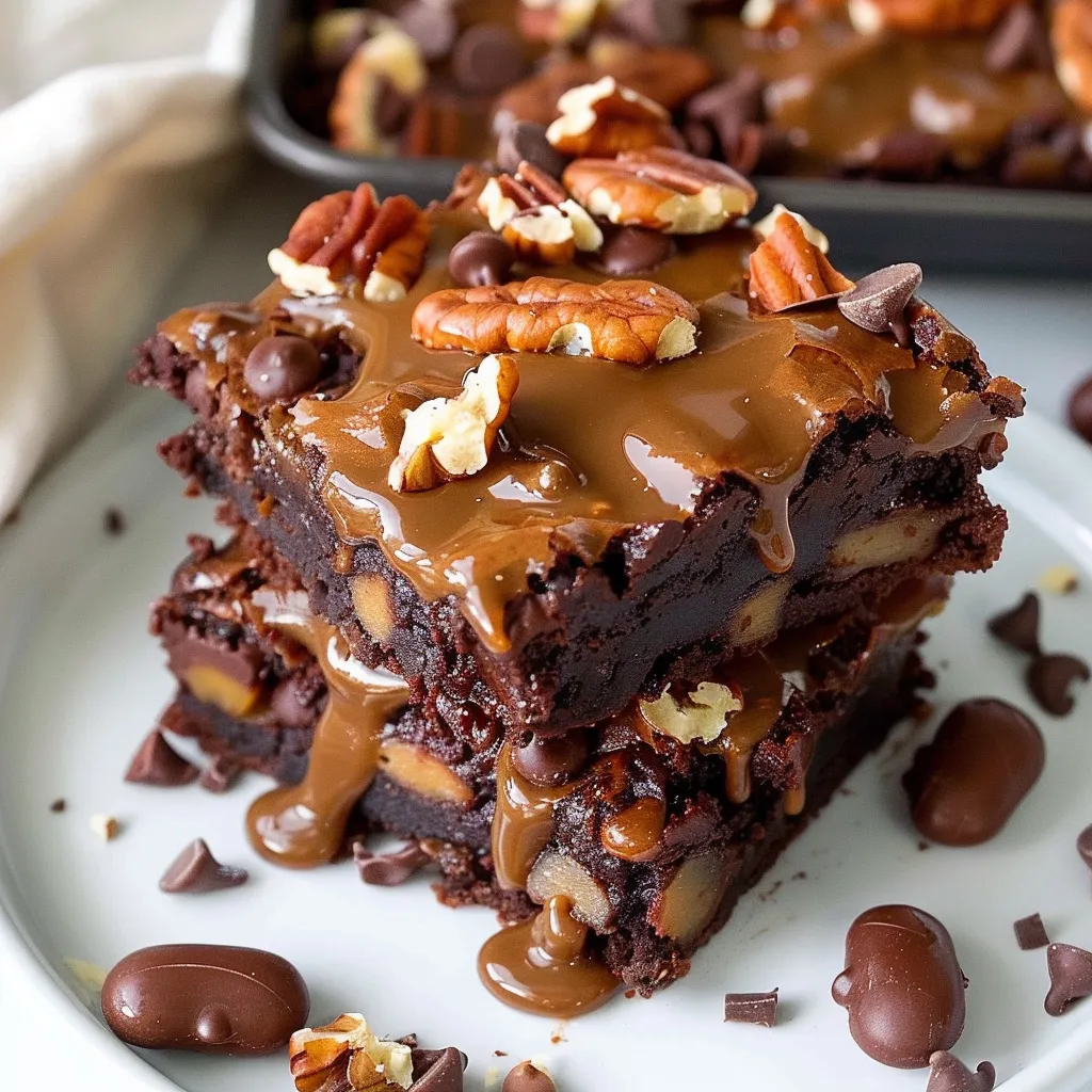 Indulge in Decadent Turtle Brownies Rich Chewy Delight