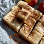 apple cinnamon blondies with maple cream cheese frosting