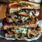 grilled cheese with gouda roasted mushrooms and onions