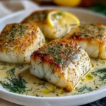 Baked Cod with Lemon-Dill Sauce