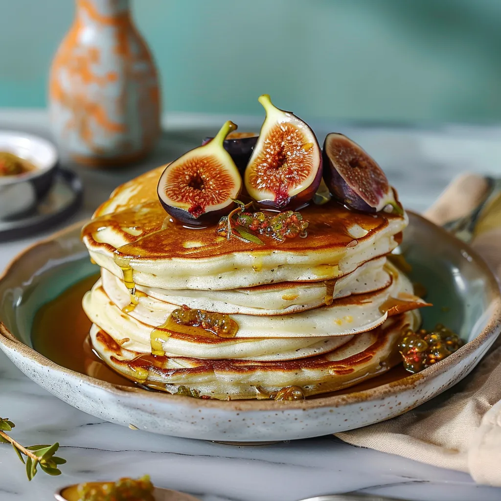 Delicious Buttermilk Pancakes with Honey Roasted Figs Recipe