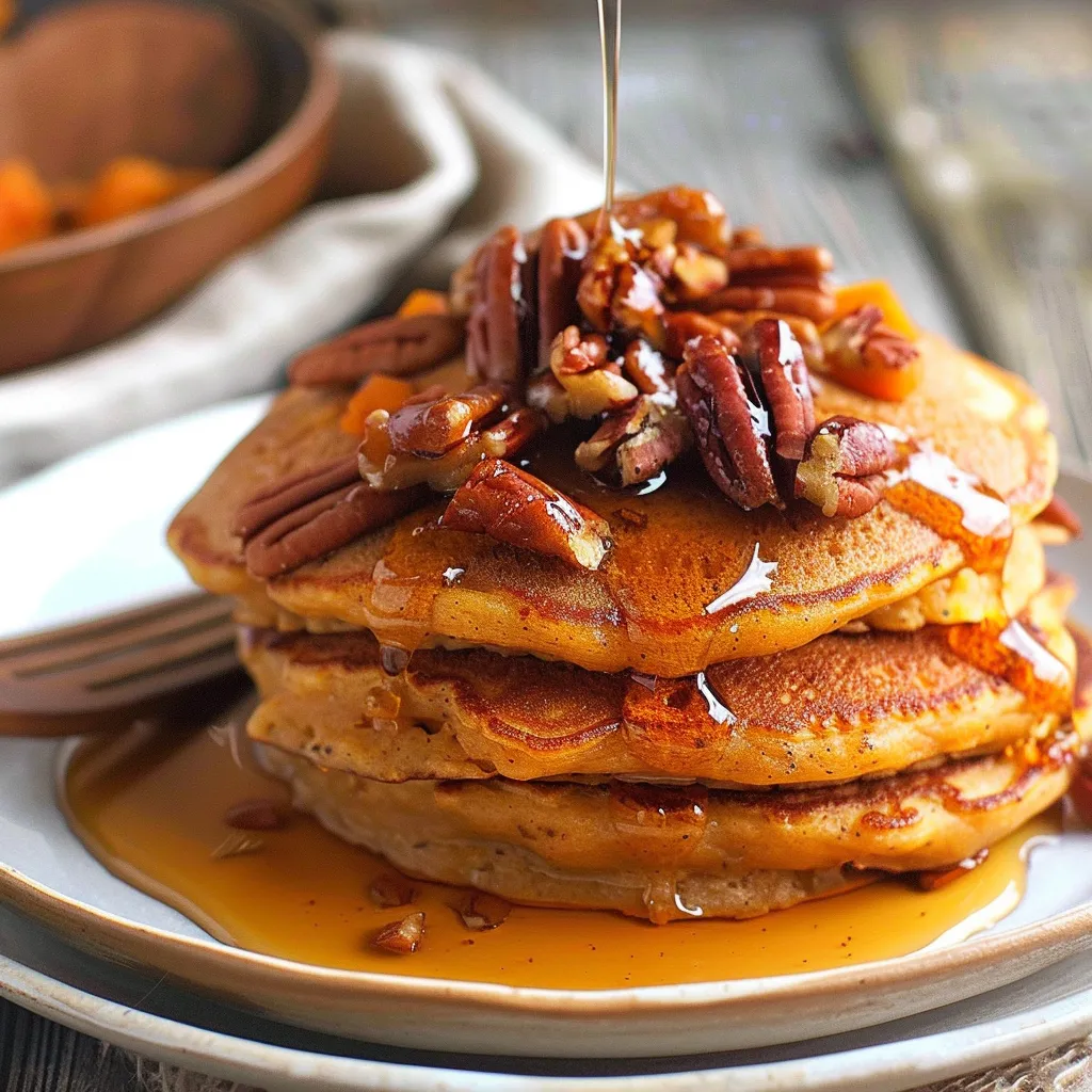 Butternut Squash Pecan Pancakes