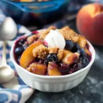 CROCKPOT BLUEBERRY PEACH COBBLER