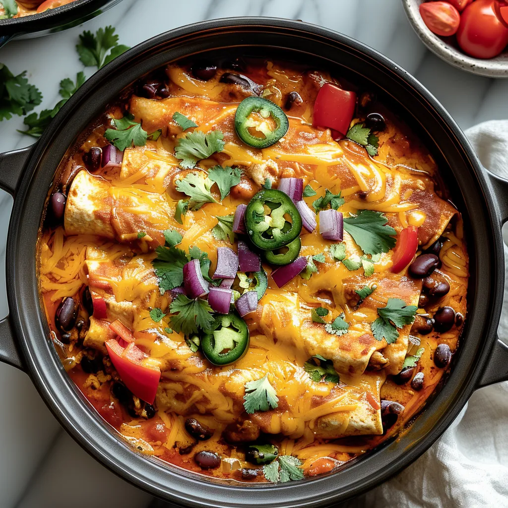 Easy Crockpot Chicken Enchiladas Delicious Flavorful