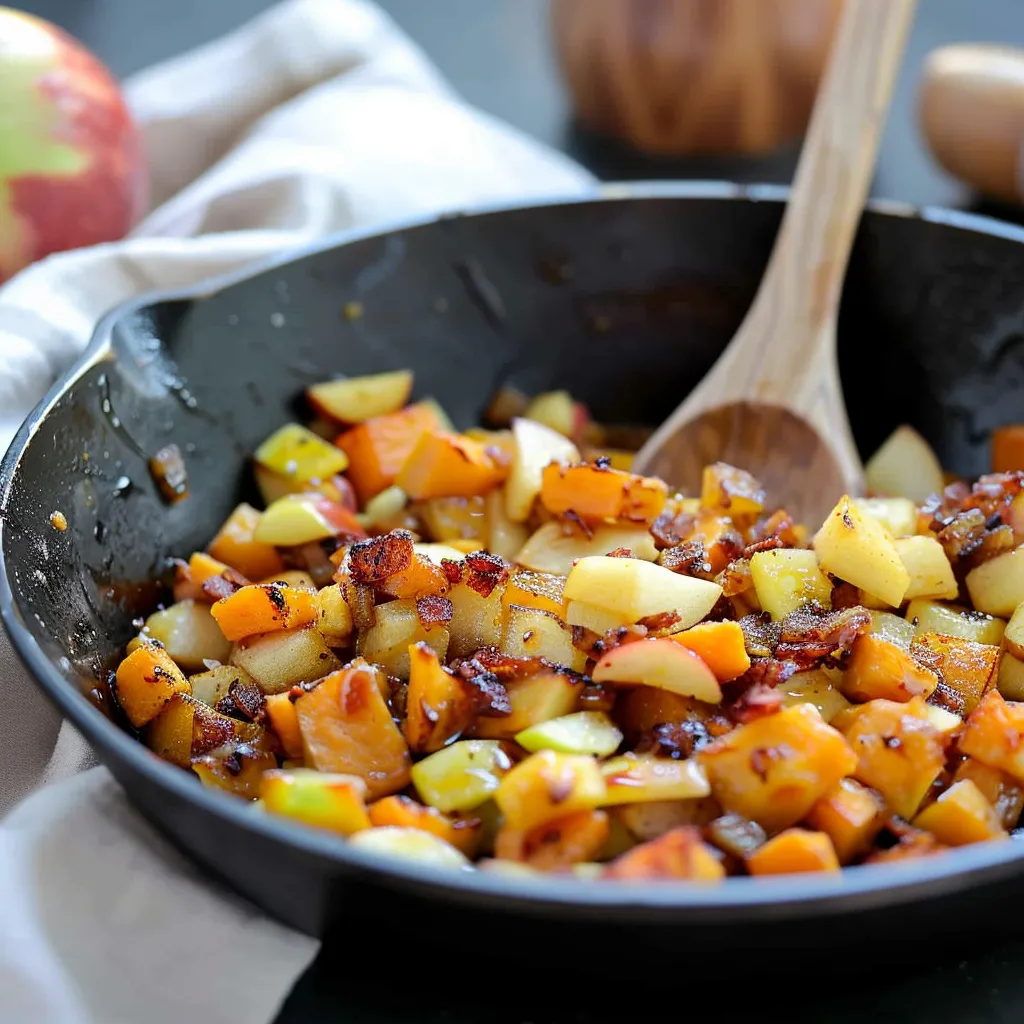 Delicious Caramelized Sweet Potato Apple Hash Browns Recipe