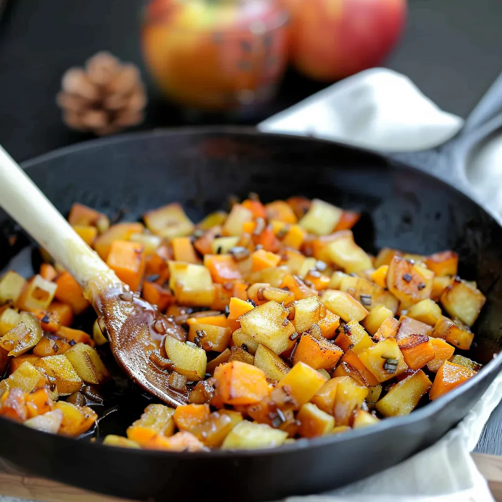 Caramelized Sweet Potato Apple Hash Browns