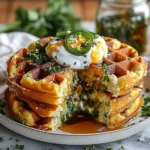 Cheddar Jalapeño Cornbread Waffles
