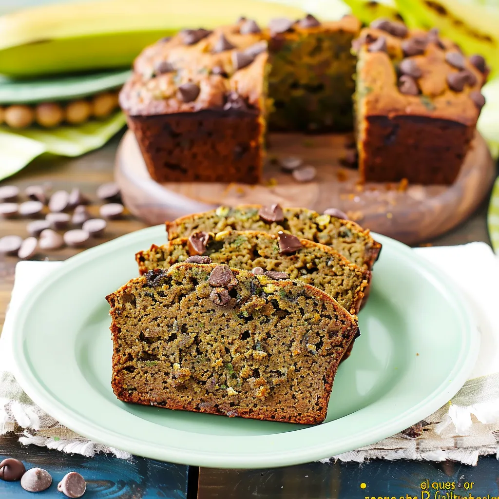 Chocolate Chip Spinach Banana Bread