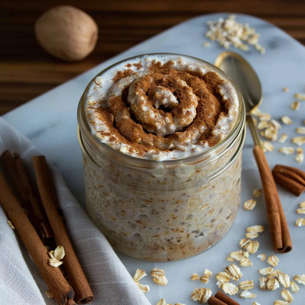 Cinnamon Roll Overnight Oats