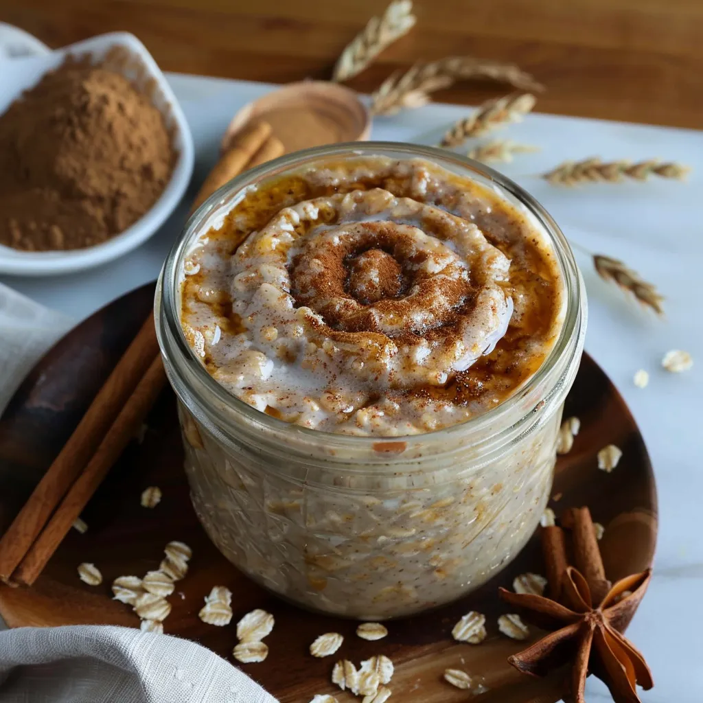 Cinnamon Roll Overnight Oats