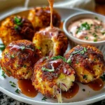 Easy Reuben Balls Recipe with Spicy Thousand Island Dip
