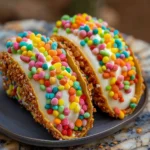 Fruity Pebbles Cheesecake Tacos