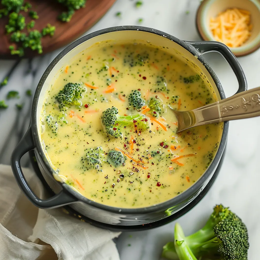 High Protein Broccoli Cheddar Soup