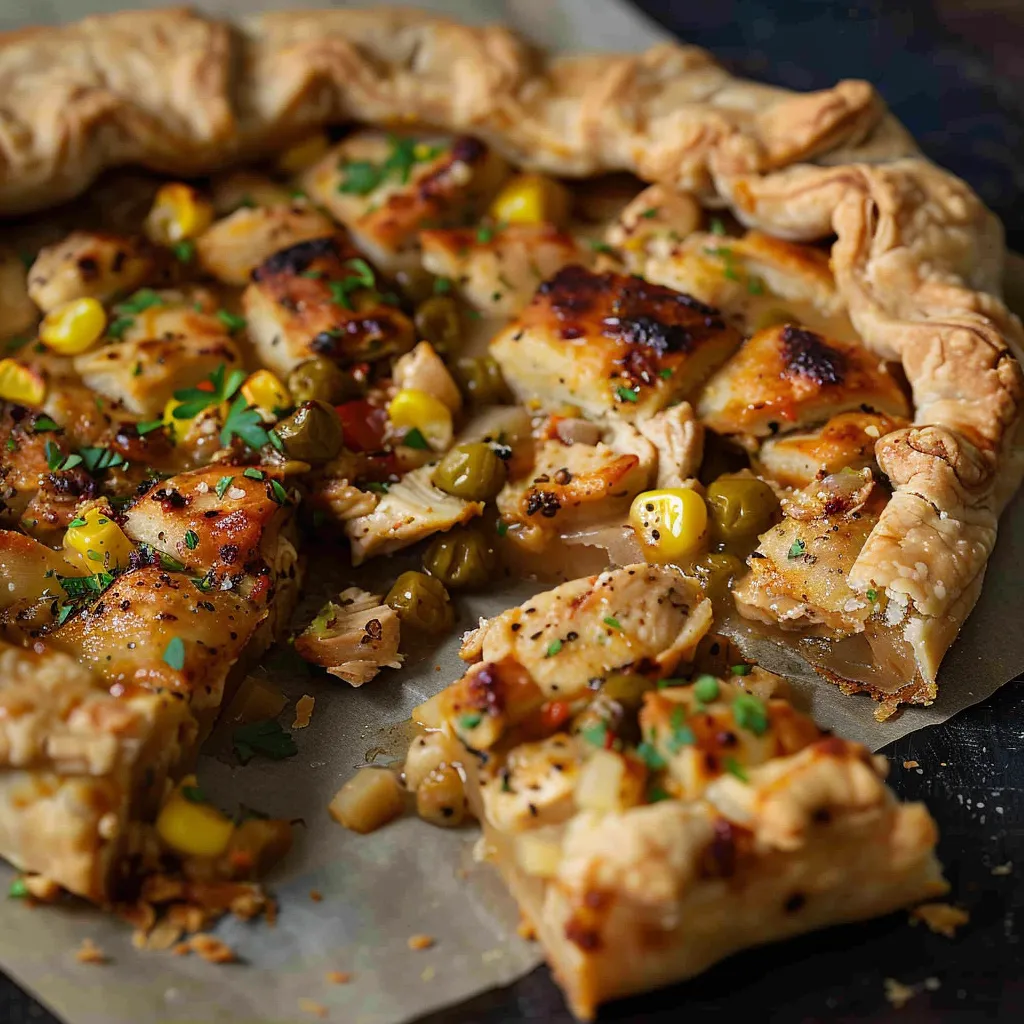 Mouthwatering Homemade Chicken Pot Pie Galette Recipe Delight