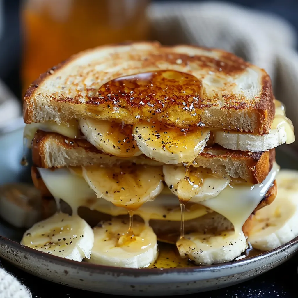 Irresistible Honey Banana Grilled Cheese Sandwich Delight