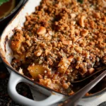 Lentil Bake with a Savoury Nut Crumble Topping