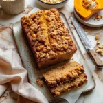 Maple Walnut Butternut Squash Bread with Cinnamon Walnut Streusel