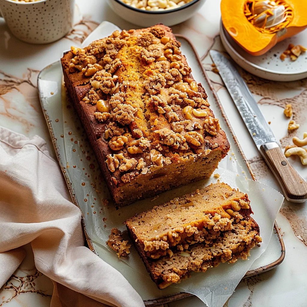 Decadent Maple Walnut Butternut Squash Bread with Streusel