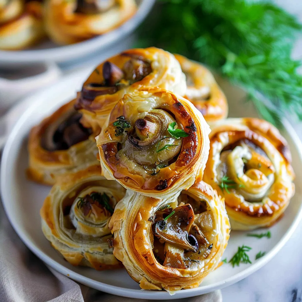Irresistible Mushroom Puff Pastry Pinwheels for Parties
