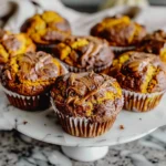 Nutella Swirl Pumpkin Muffins