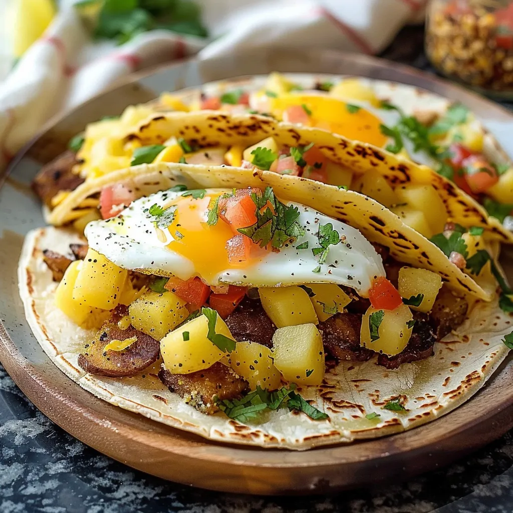 POTATO, EGG, AND CHEESE BREAKFAST TACOS