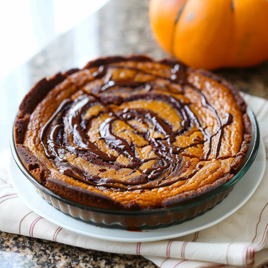 Pumpkin Nutella Swirl Cake