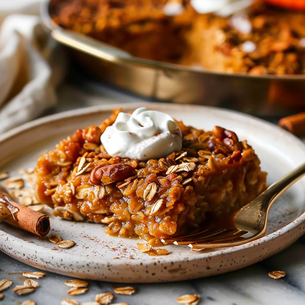 Pumpkin Pie Baked Oatmeal