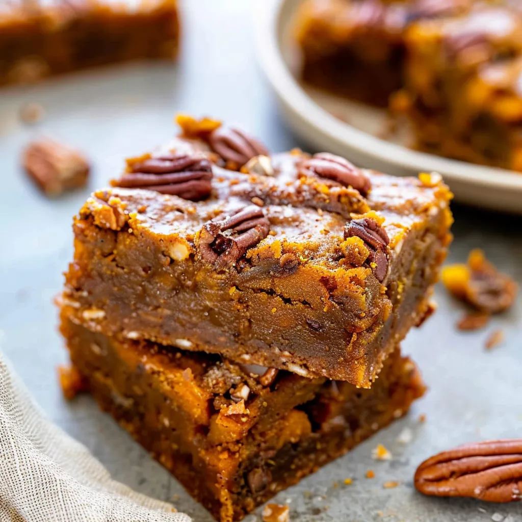Decadent Soft Pumpkin Praline Bars Best Fall Treats