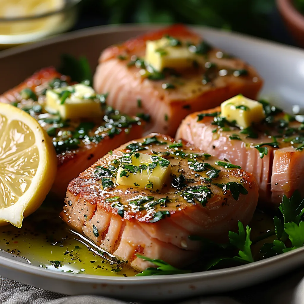 Irresistible Seared Tuna Steaks with Garlic Herb Butter Recipe