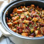 Slow Cooker Cranberry Pecan Stuffing