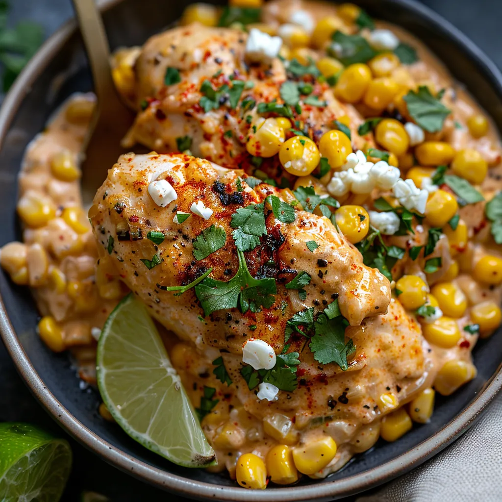 Savory Slow Cooker Street Corn Chicken Easy Delicious Recipe