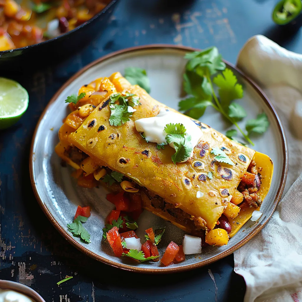 Southwestern Breakfast Burrito with Acorn Squash