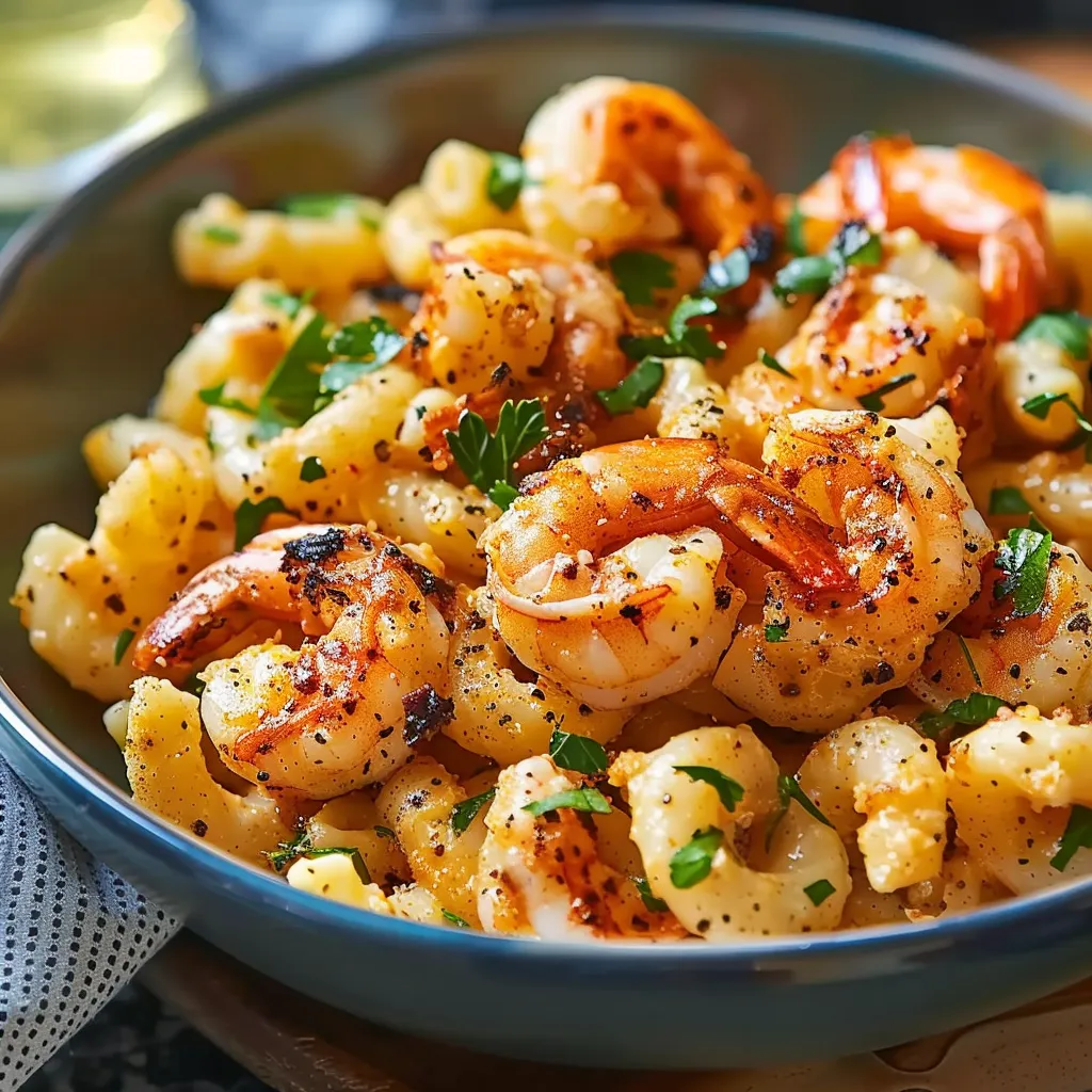 Spicy Blackened Shrimp Cavatappi