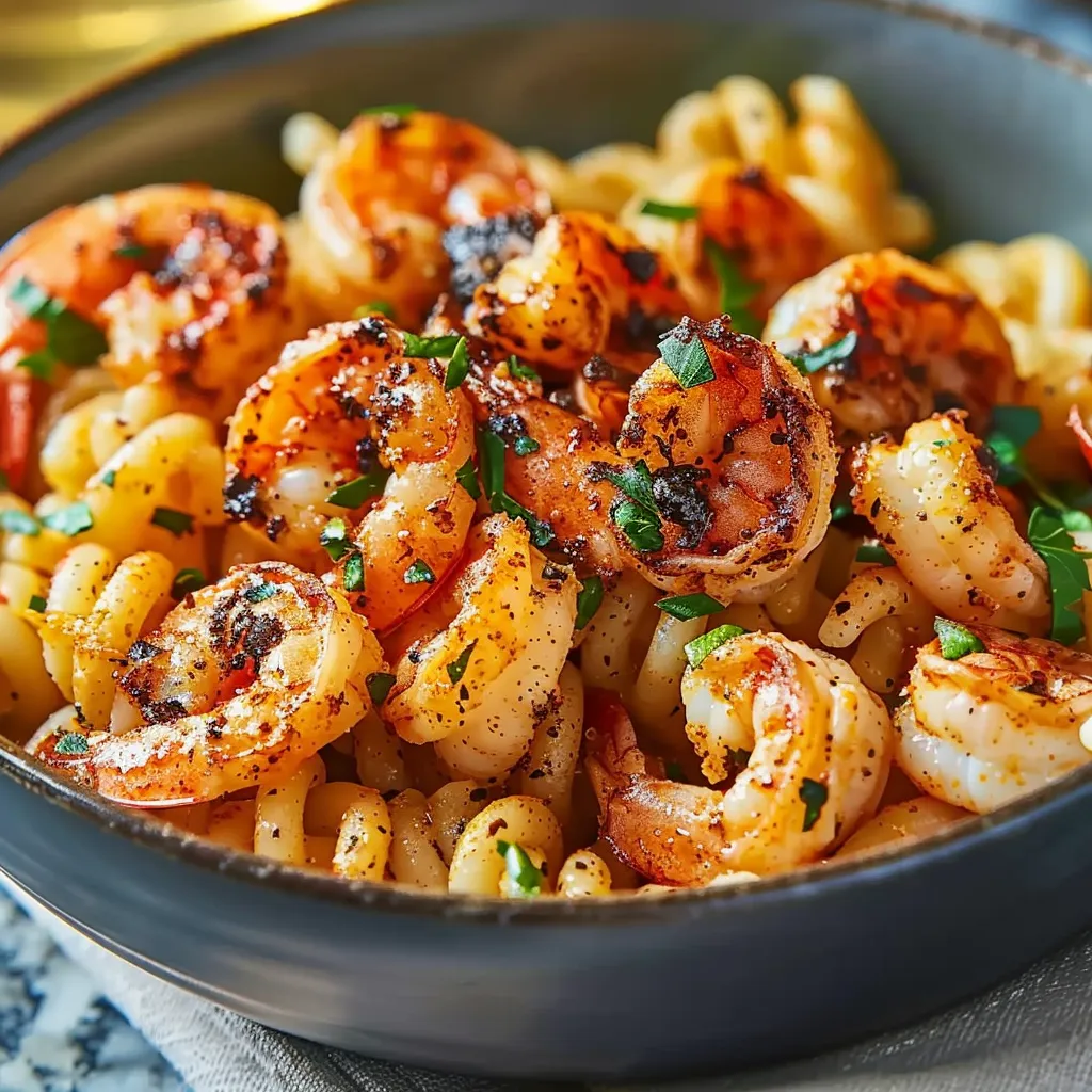 Fiery Spicy Blackened Shrimp Cavatappi A Bold Flavor Adventure