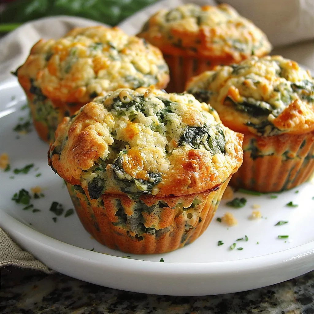 Spinach Cheddar Muffins