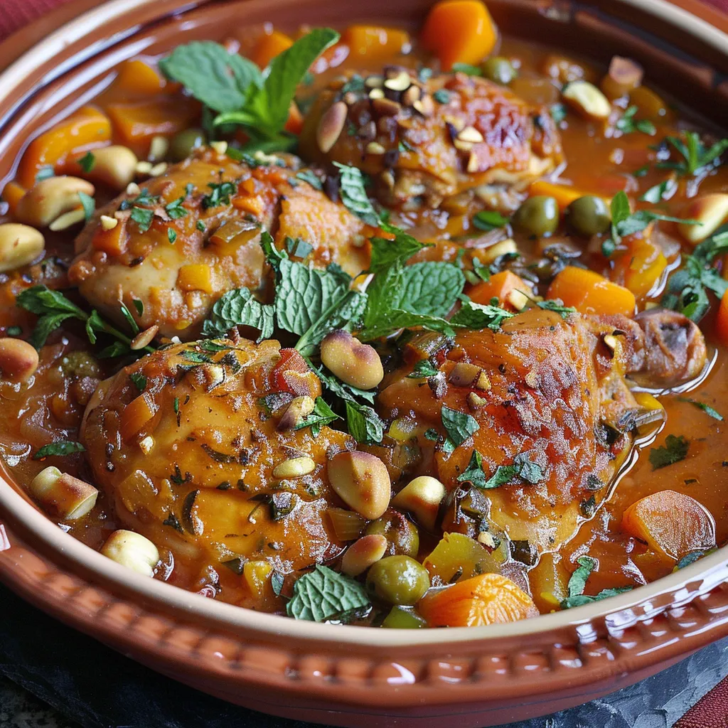 Delicious Apricot Chicken Tagine with Ginger & Mint Recipe