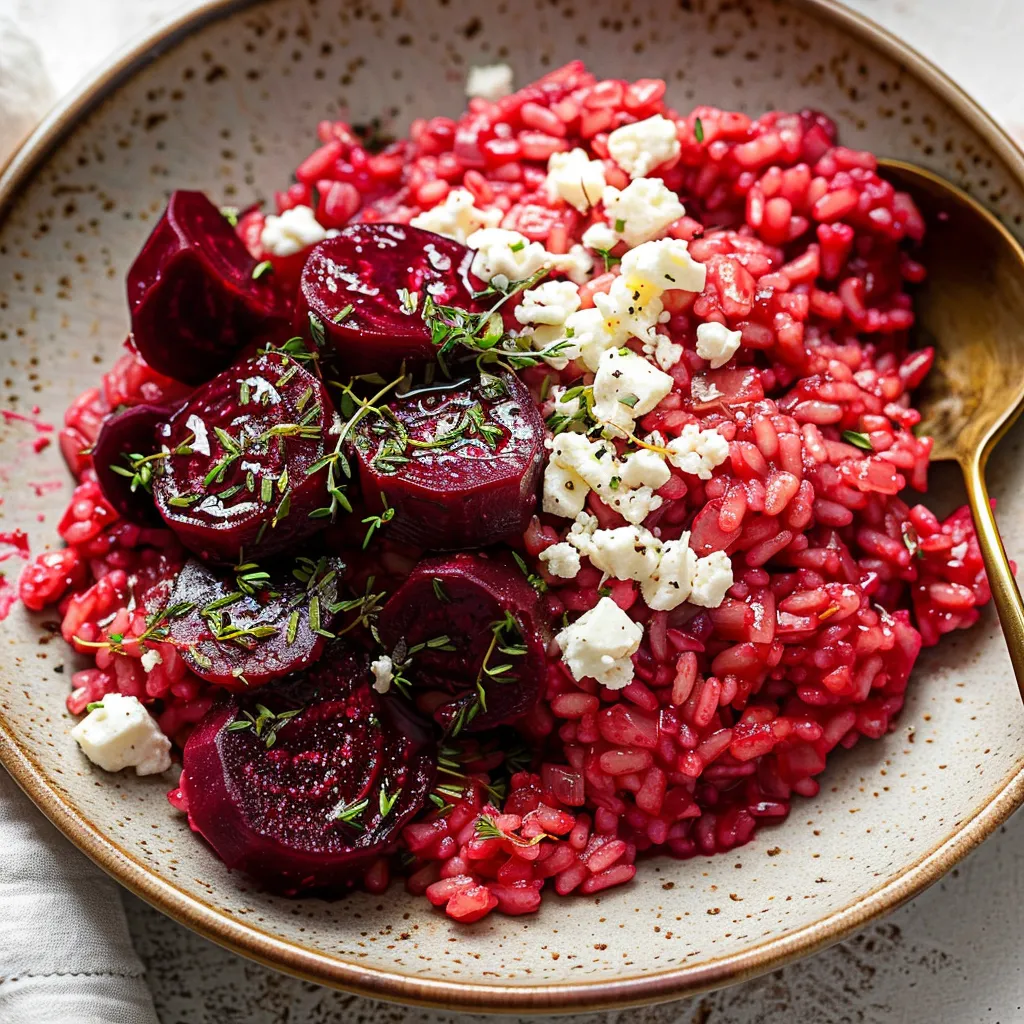 Delicious Beet and Feta Risotto Creamy Easy Flavorful Recipe