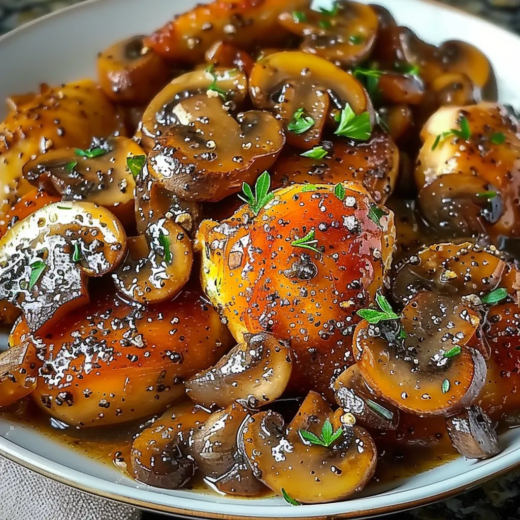 Savory Black Pepper Chicken Mushrooms Quick Delight