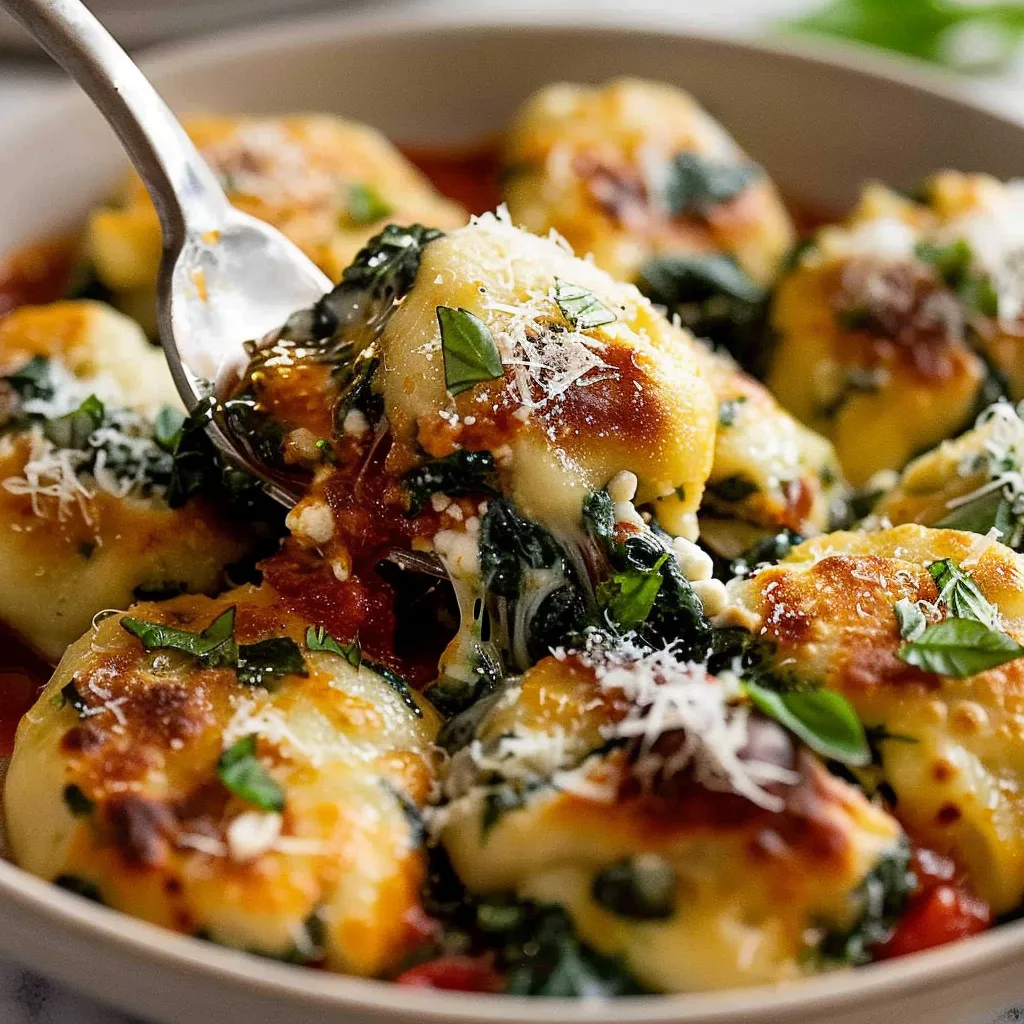 Cheesy Spinach and Ricotta Dumplings