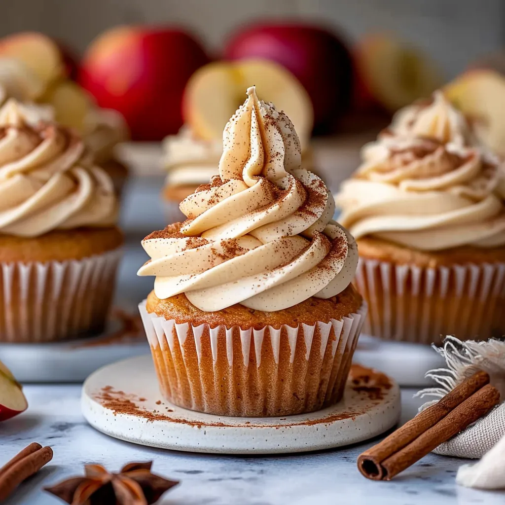 Cinnamon Apple Cider Cupcakes
