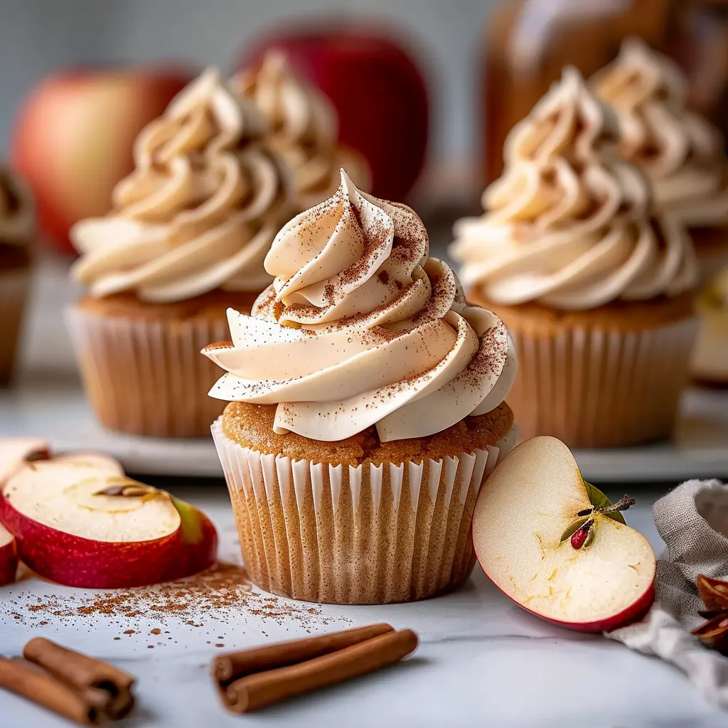 Cinnamon Apple Cider Cupcakes