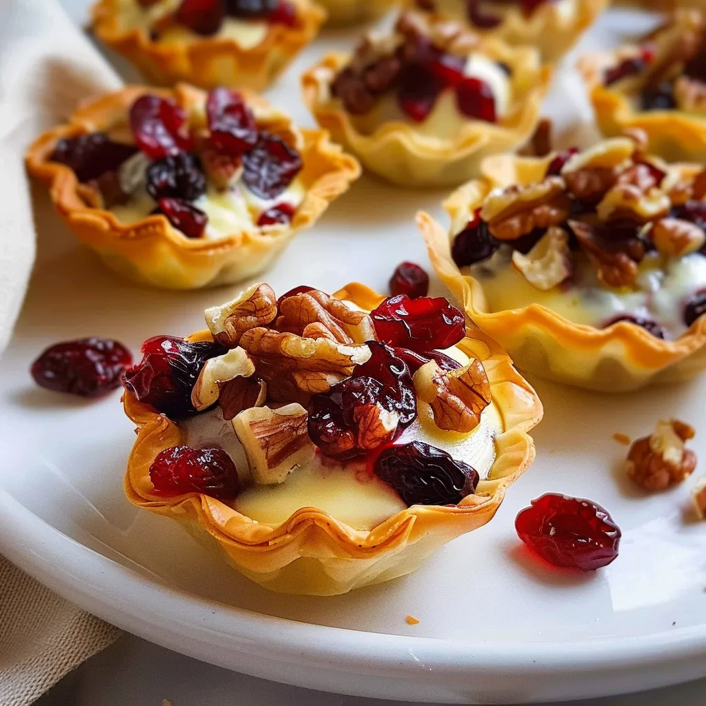 Irresistible Cranberry Brie Bites with Buttery Walnut Shells