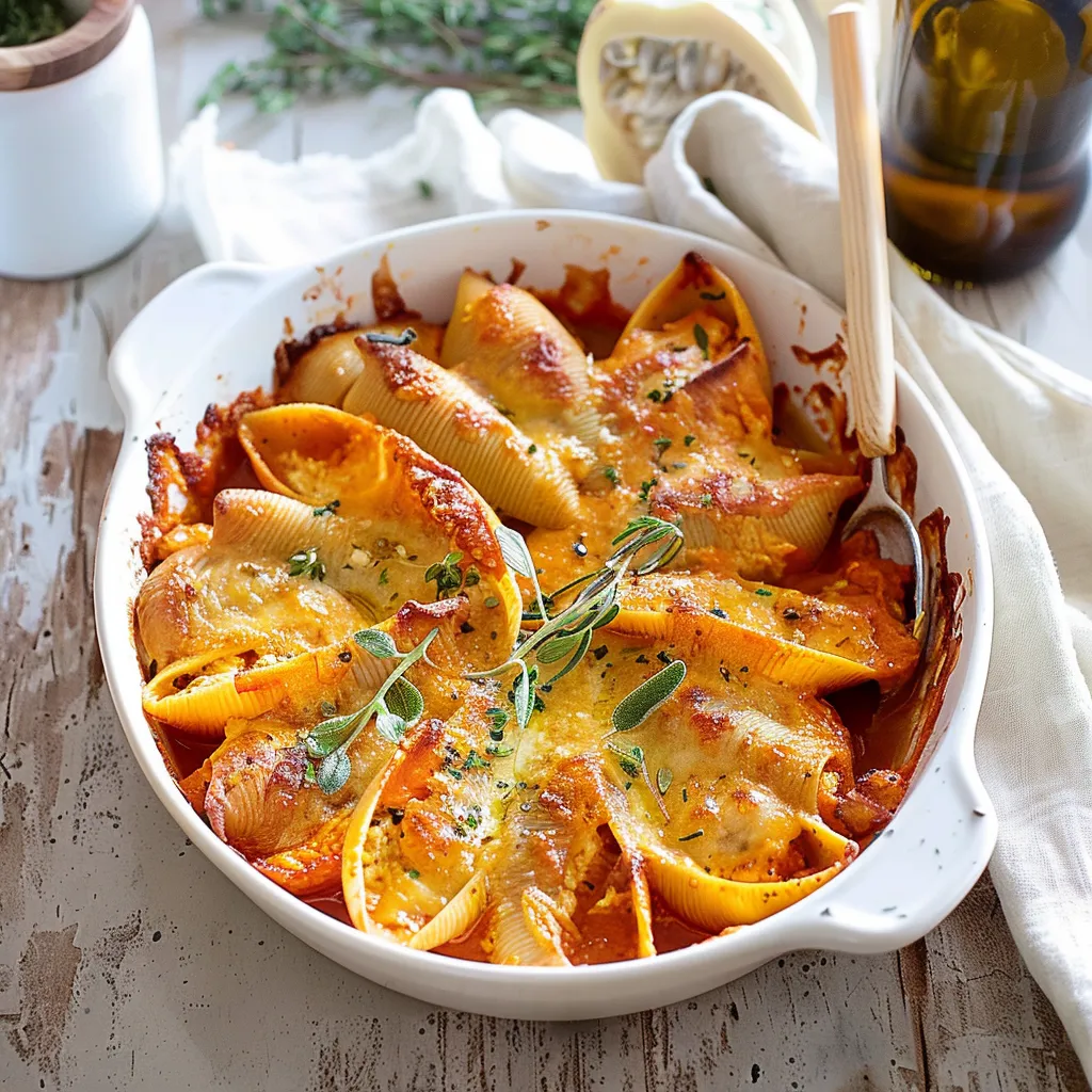 Creamy Pumpkin Ricotta Stuffed Shells