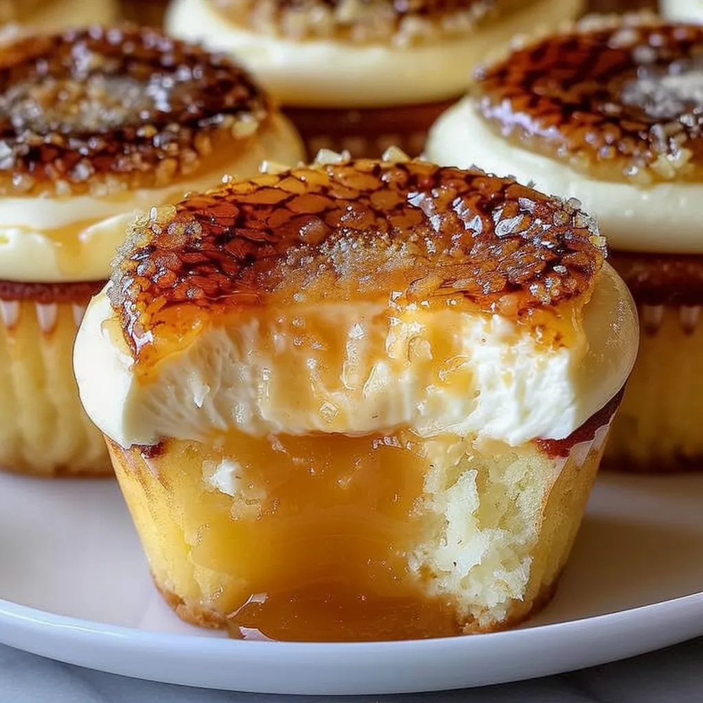Delicious Vanilla Bean Crème Brûlée Cheesecake Cupcakes