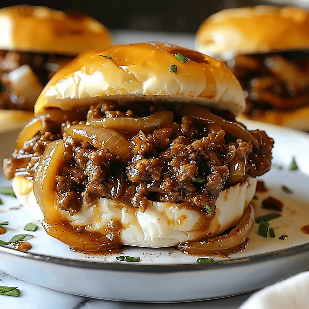 French Onion Beef Sloppy Joes