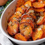 Garlic Parmesan Roasted Sweet Potatoes