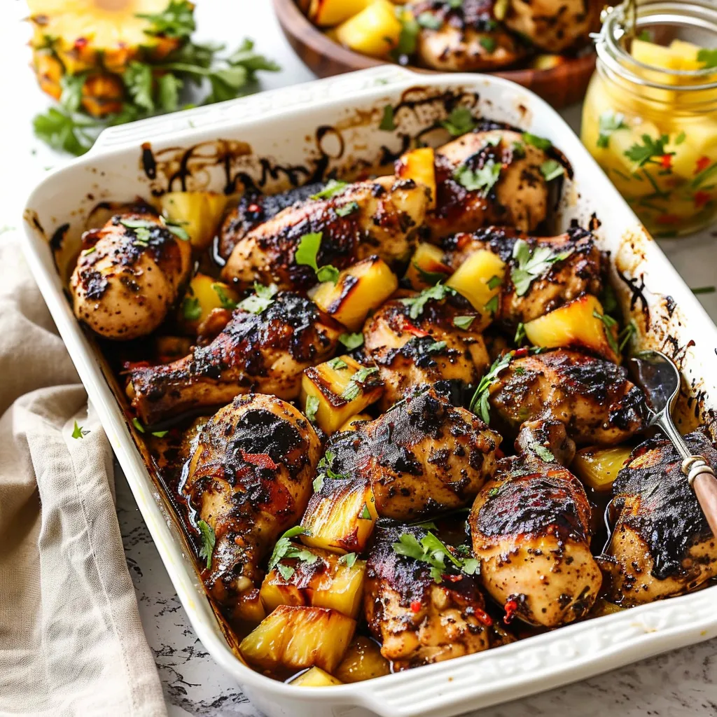 Savory Jamaican Pineapple Jerk Chicken Bake Recipe Delight