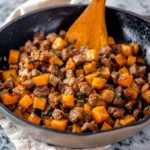 MAPLE SAUSAGE SWEET POTATO HASH
